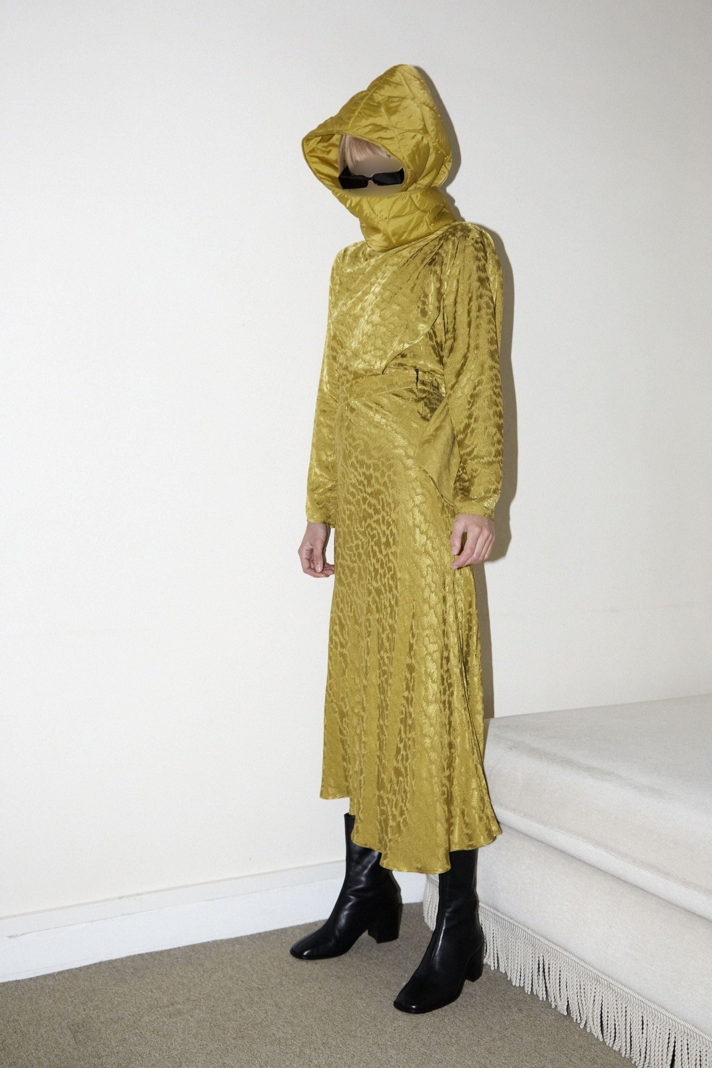 Jupe Elton en jacquard - Olive