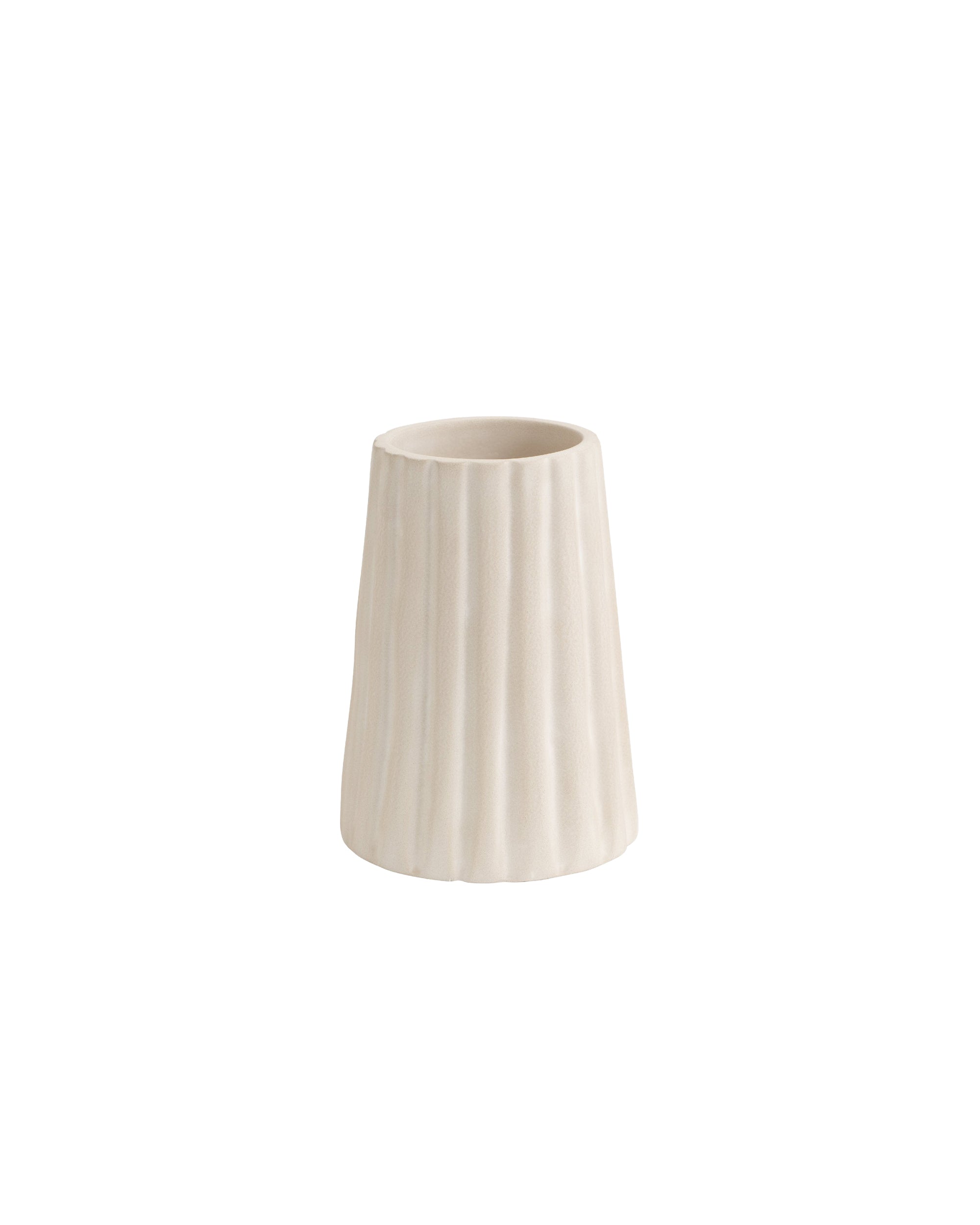 Vase Sorrento en argile - Off white