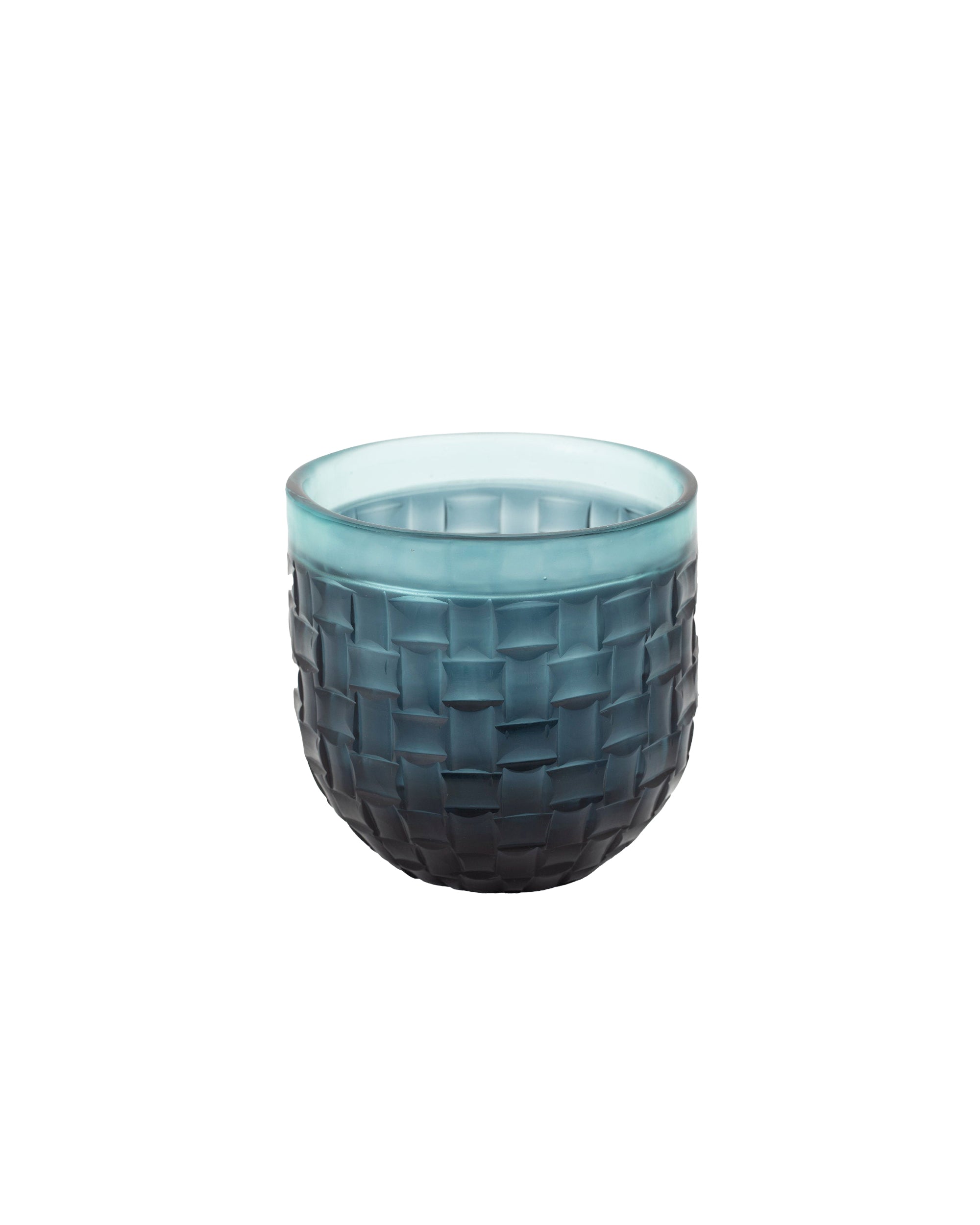 Vase Meridan L en verre - Blue