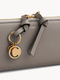 Portefeuille long Alphabet en cuir - Cashmere Grey