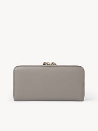 Portefeuille long Alphabet en cuir - Cashmere Grey
