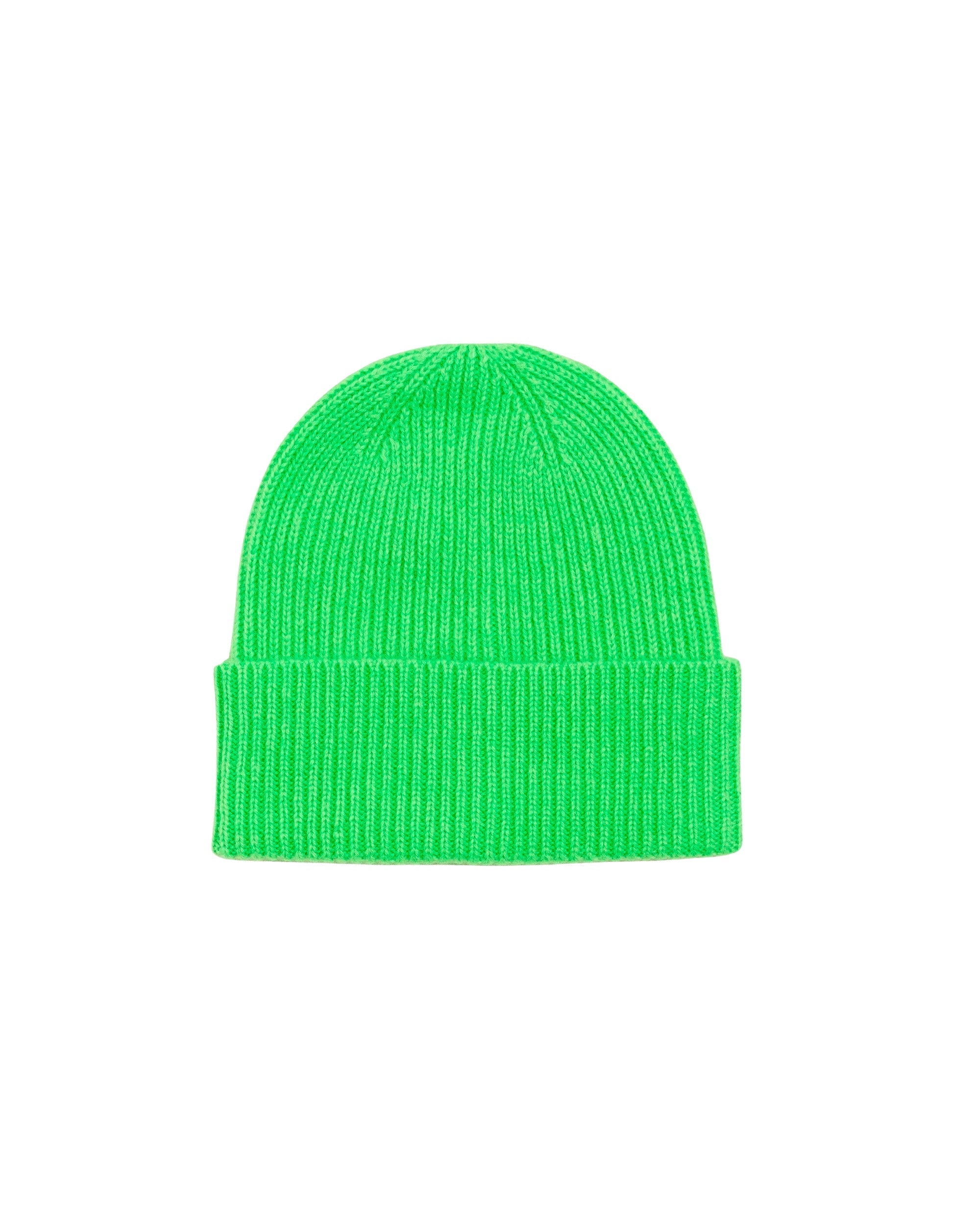 ZZ HORS LIGNE Bonnet à petites côtes en cachemire - Neon Green