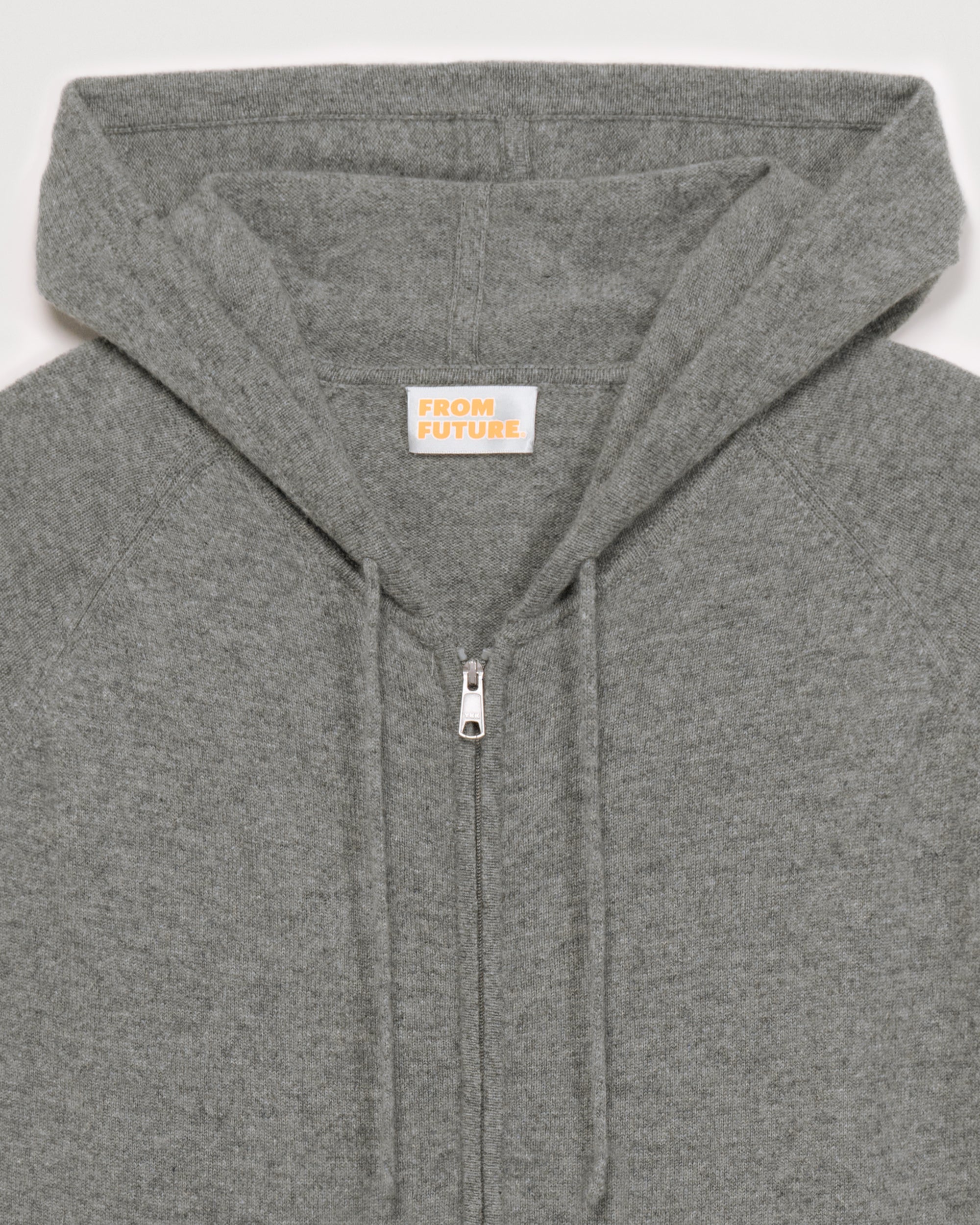 GRIS CHINE FONCE / DJV / QTY : 1 / Pull Hoodie Zippé Basique - Gris Chine Fonce