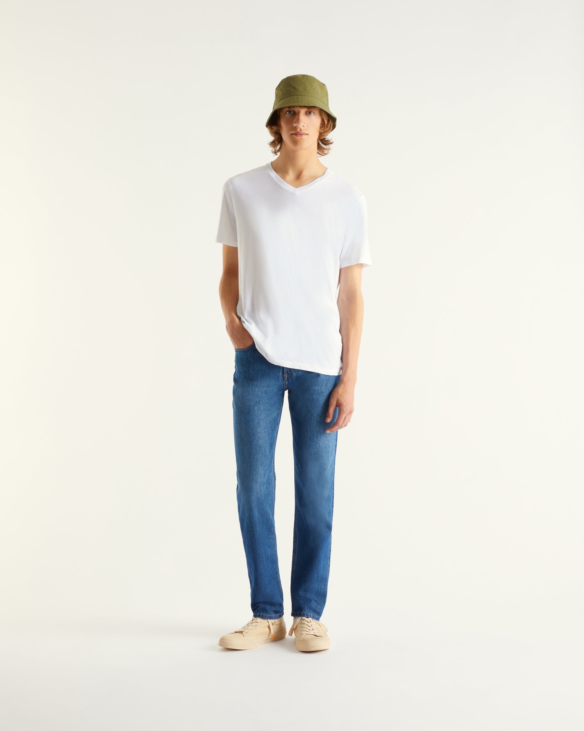 Y. ONLY PORTE / BLANC / NEW / QTY : 1 / T-Shirt Col V - Blanc
