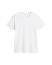T-shirt à col V - Blanc