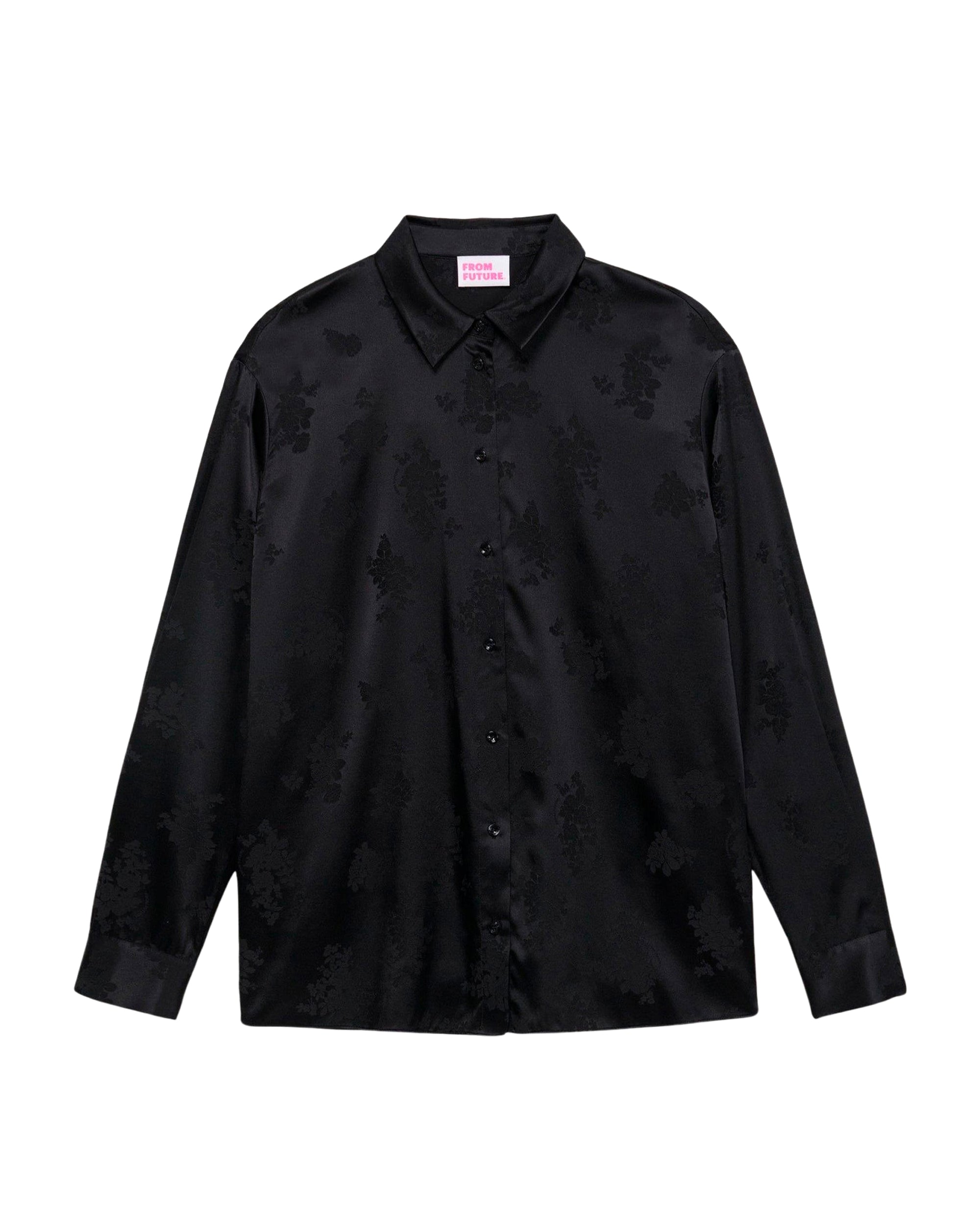 Chemise Suzanna en soie - Black Jacquard