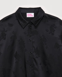 Chemise Suzanna en soie - Black Jacquard