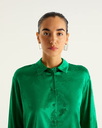 VERT JACQUARD / DJV / QTY : 5 / Chemisier Suzanna - Vert Jacquard