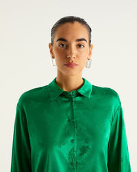 VERT JACQUARD / DJV / QTY : 5 / Chemisier Suzanna - Vert Jacquard
