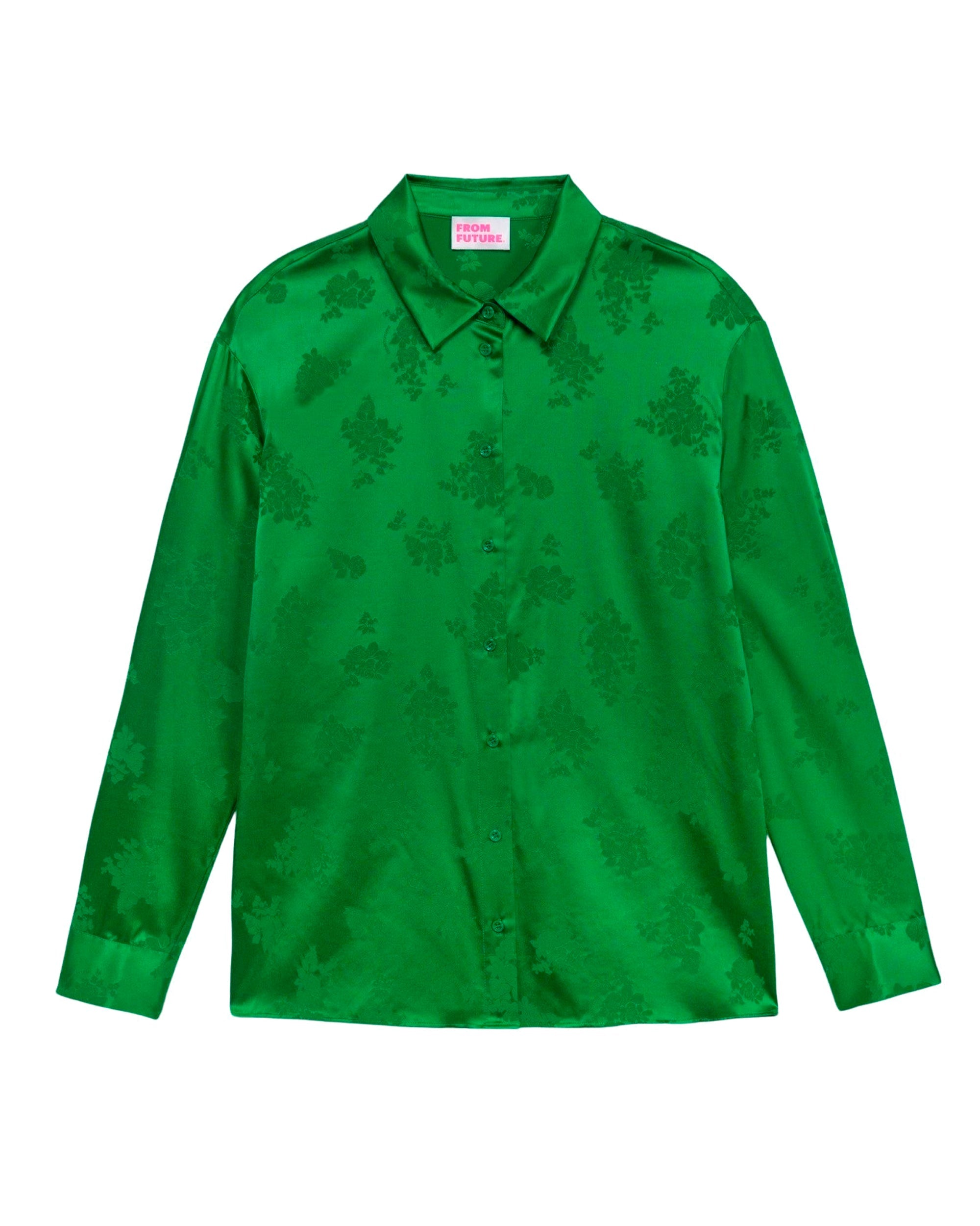 VERT JACQUARD / DJV / QTY : 5 / Chemisier Suzanna - Vert Jacquard