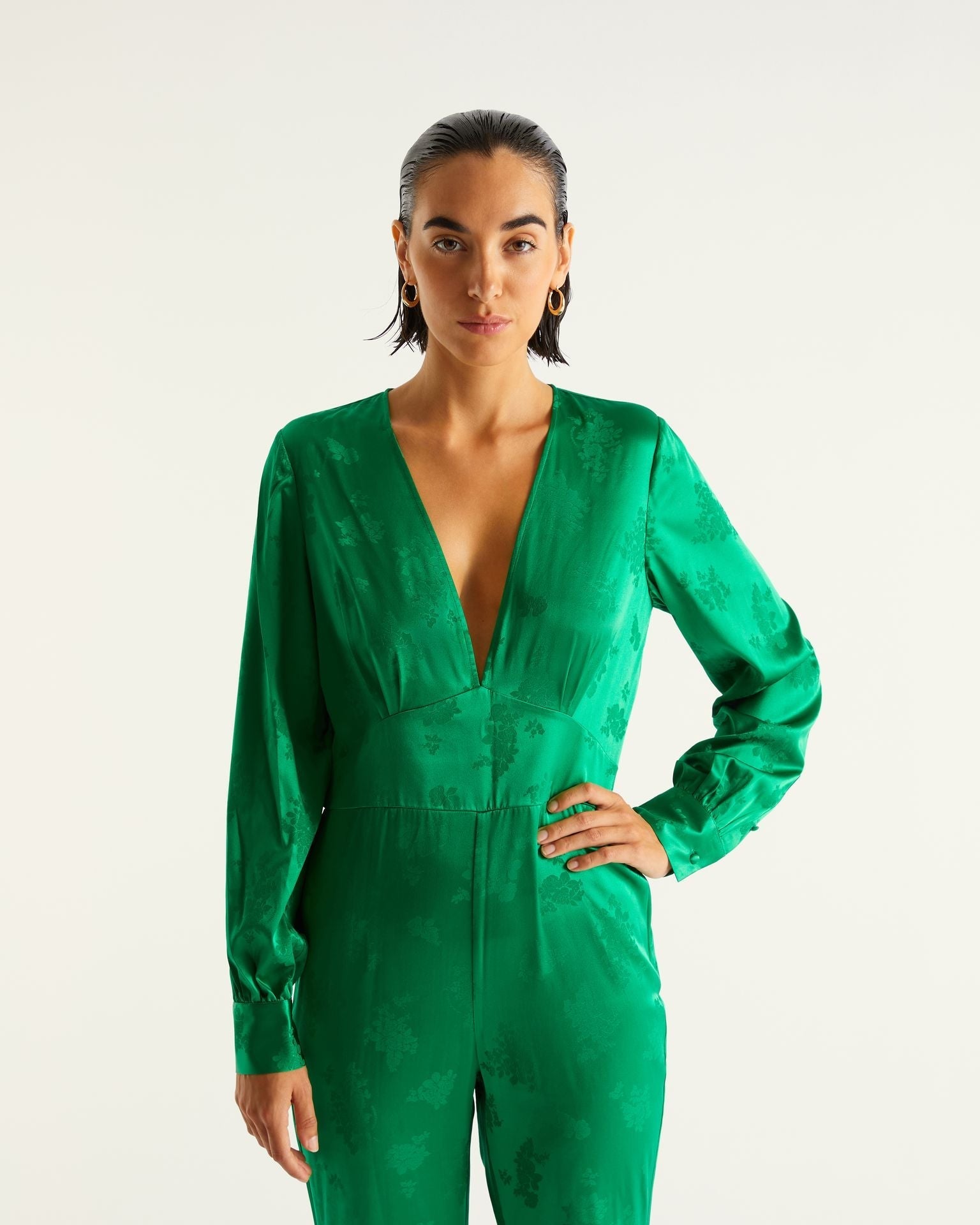 VERT JACQUARD / DJV / QTY : 6 / Combinaison Abie - Vert Jacquard
