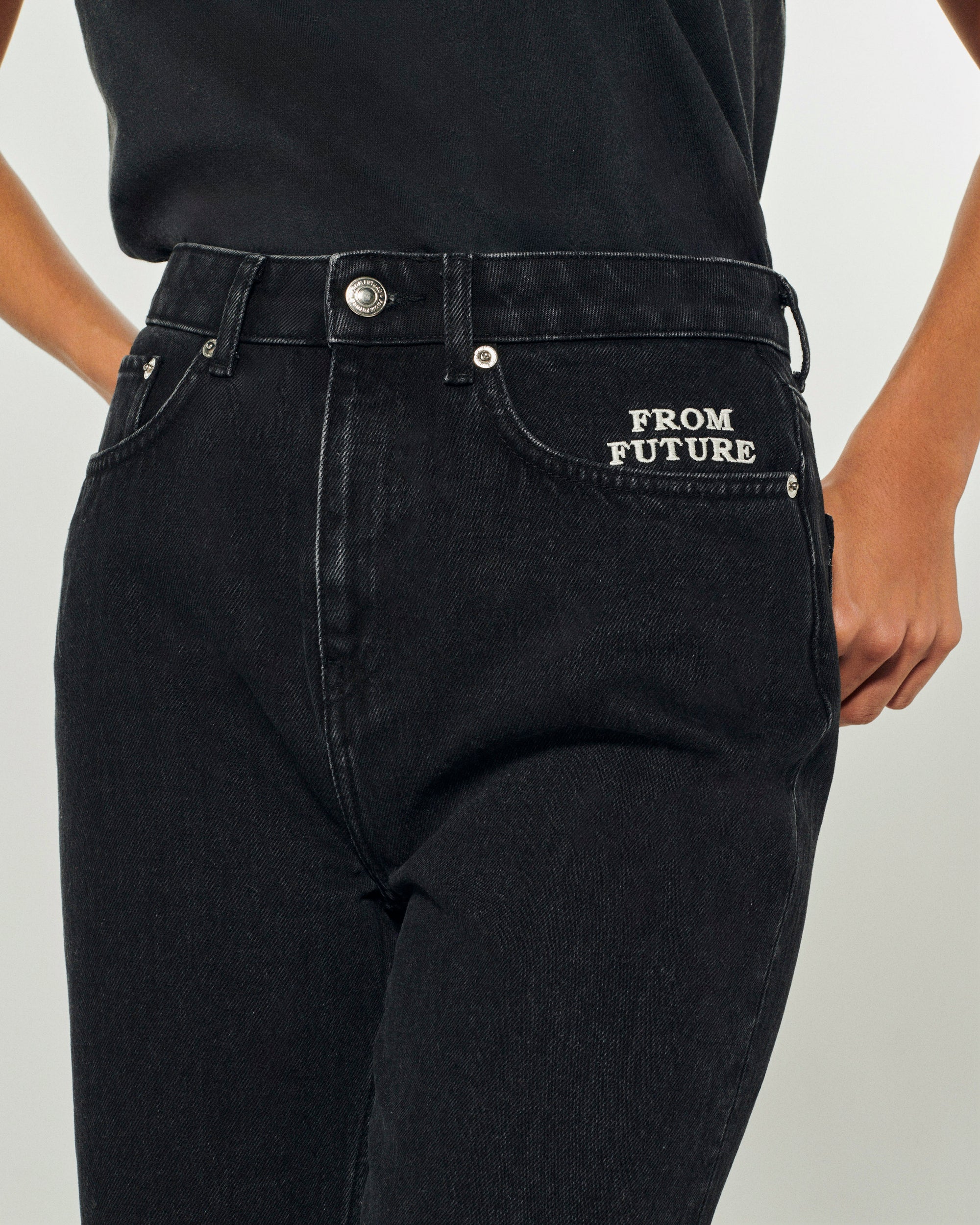 Pantalon droit Joseph en denim - Noir