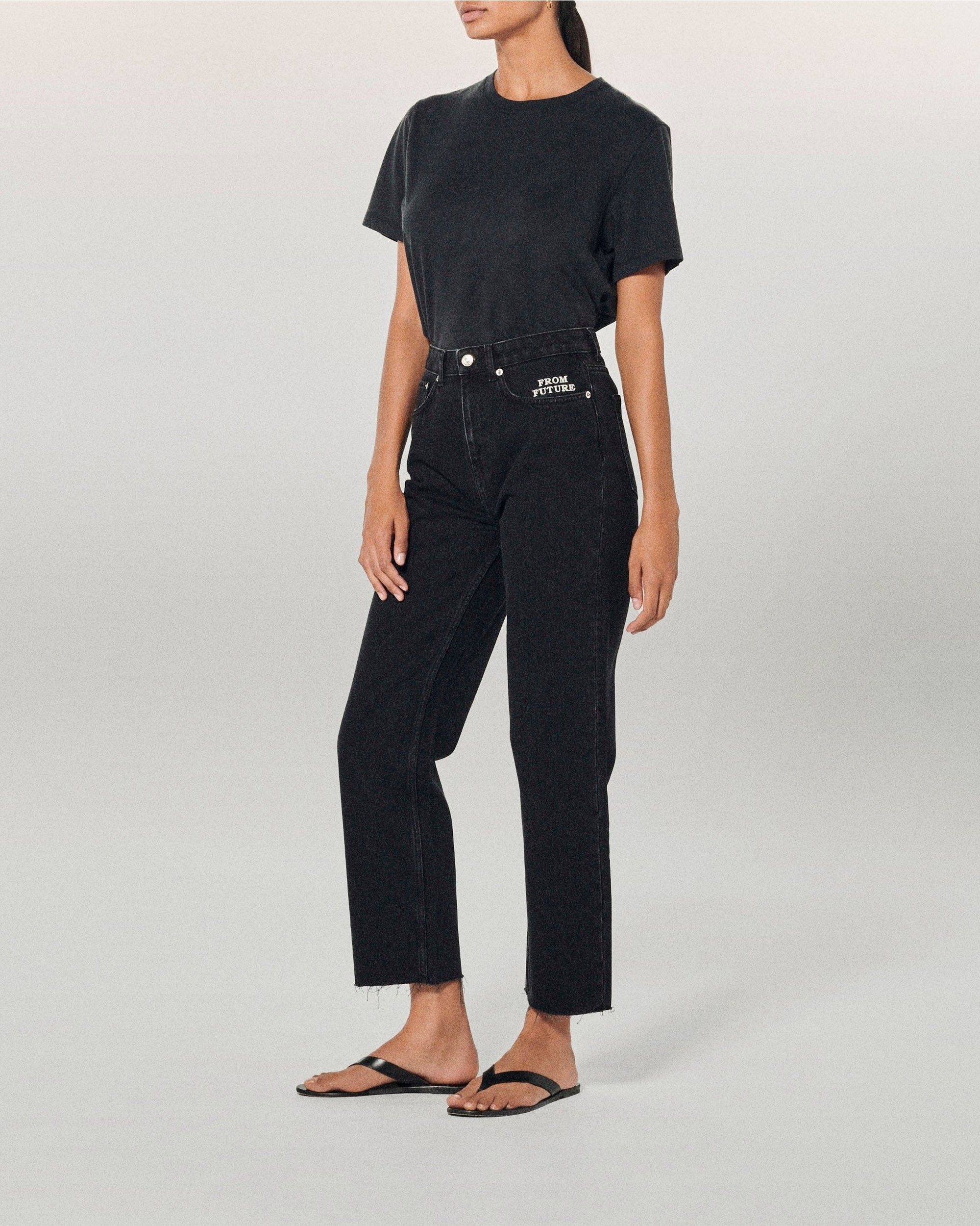 Pantalon droit Joseph en denim - Noir