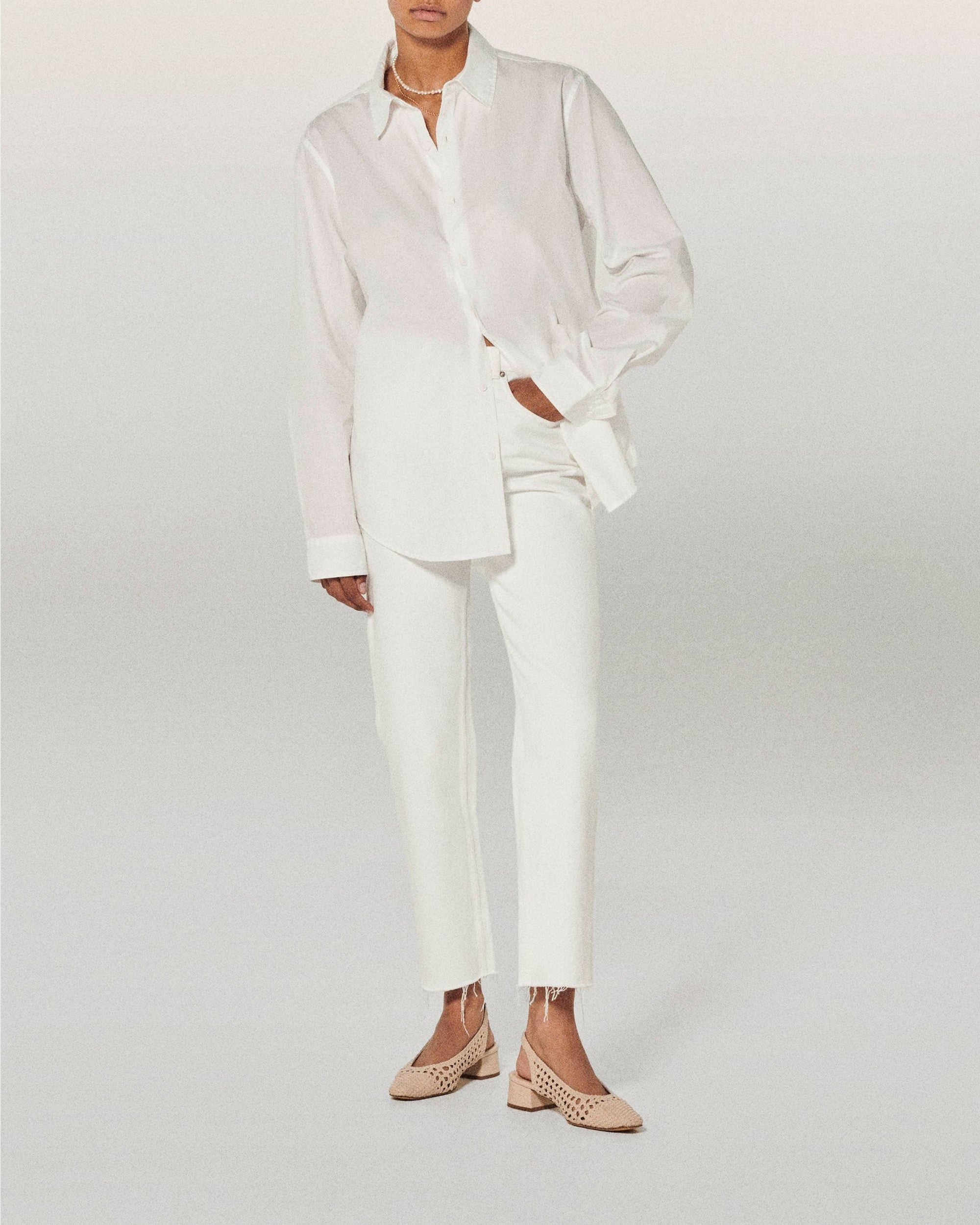 Pantalon droit Joseph en denim - Ecru