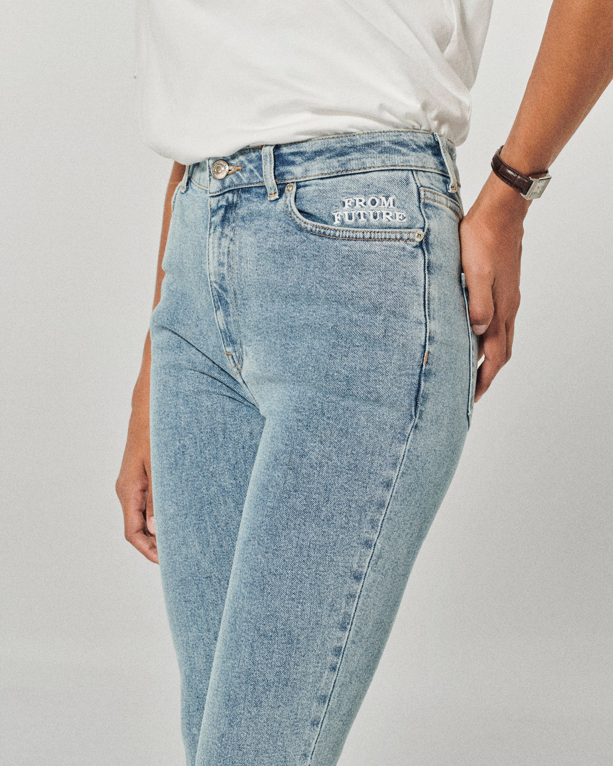 Pantalon bootcut Jude en denim - Bleu Clair