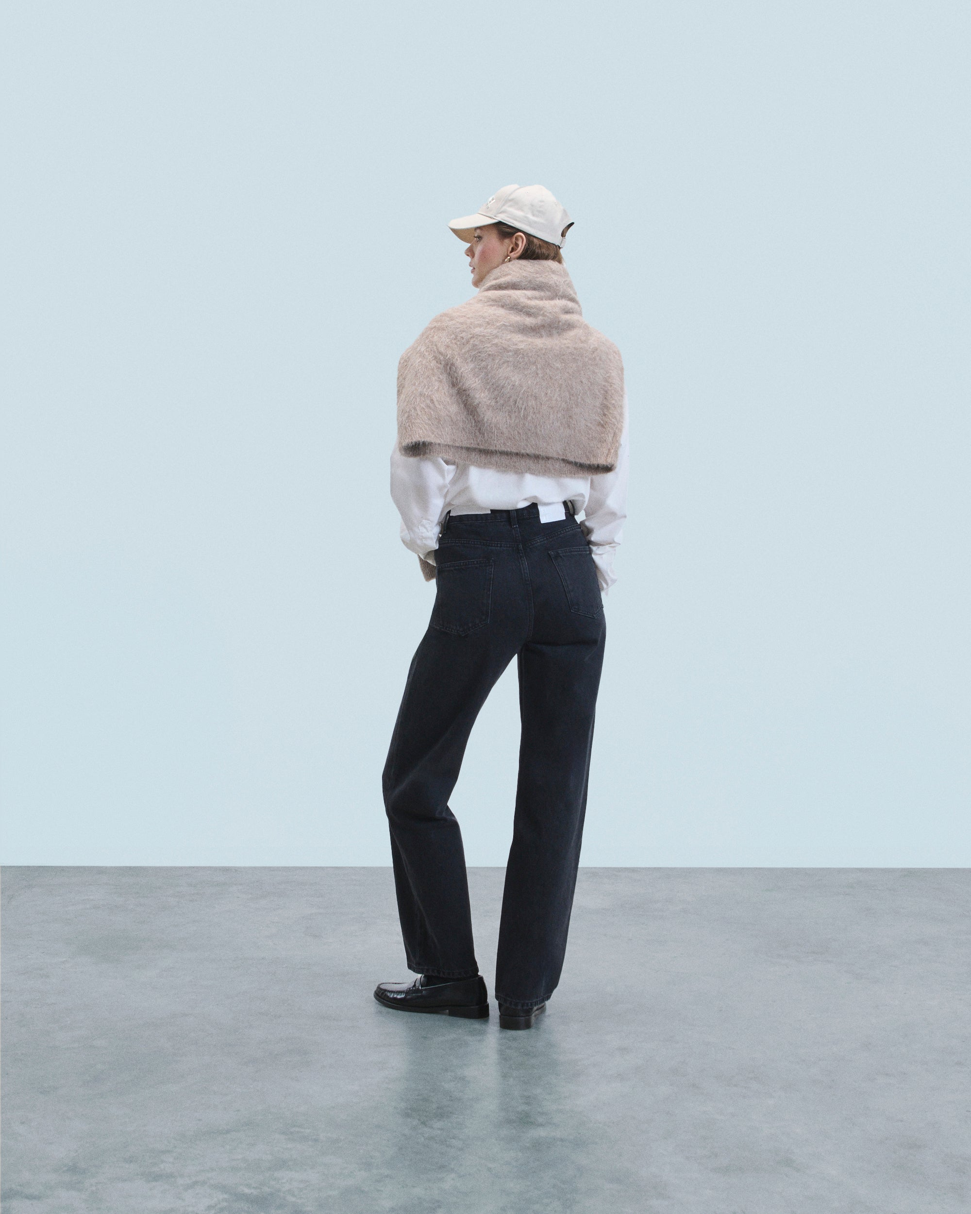 Pantalon droit Jamie en denim - Noir