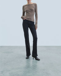 Pantalon bootcut Joe en denim - Noir