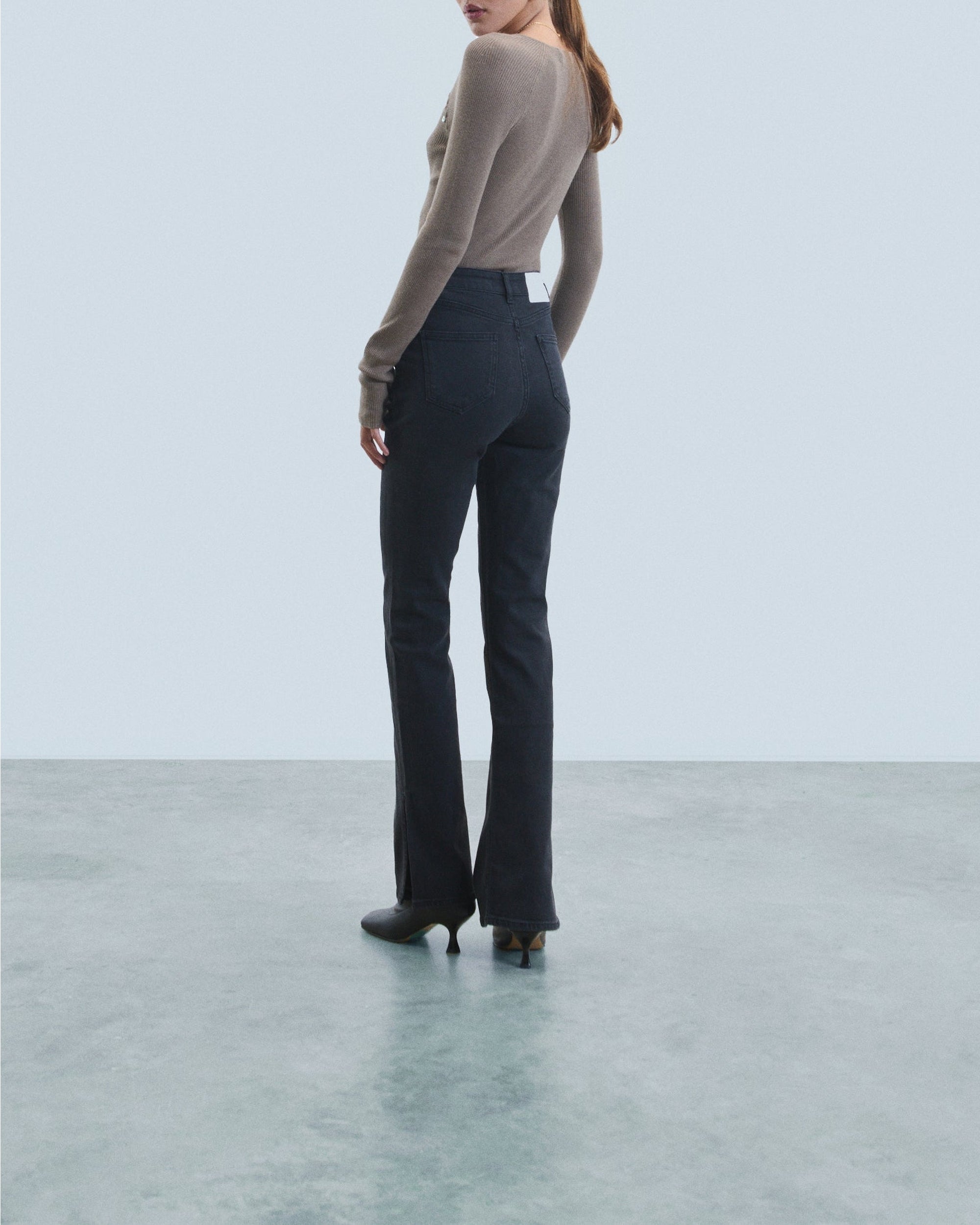 Pantalon bootcut Joe en denim - Noir