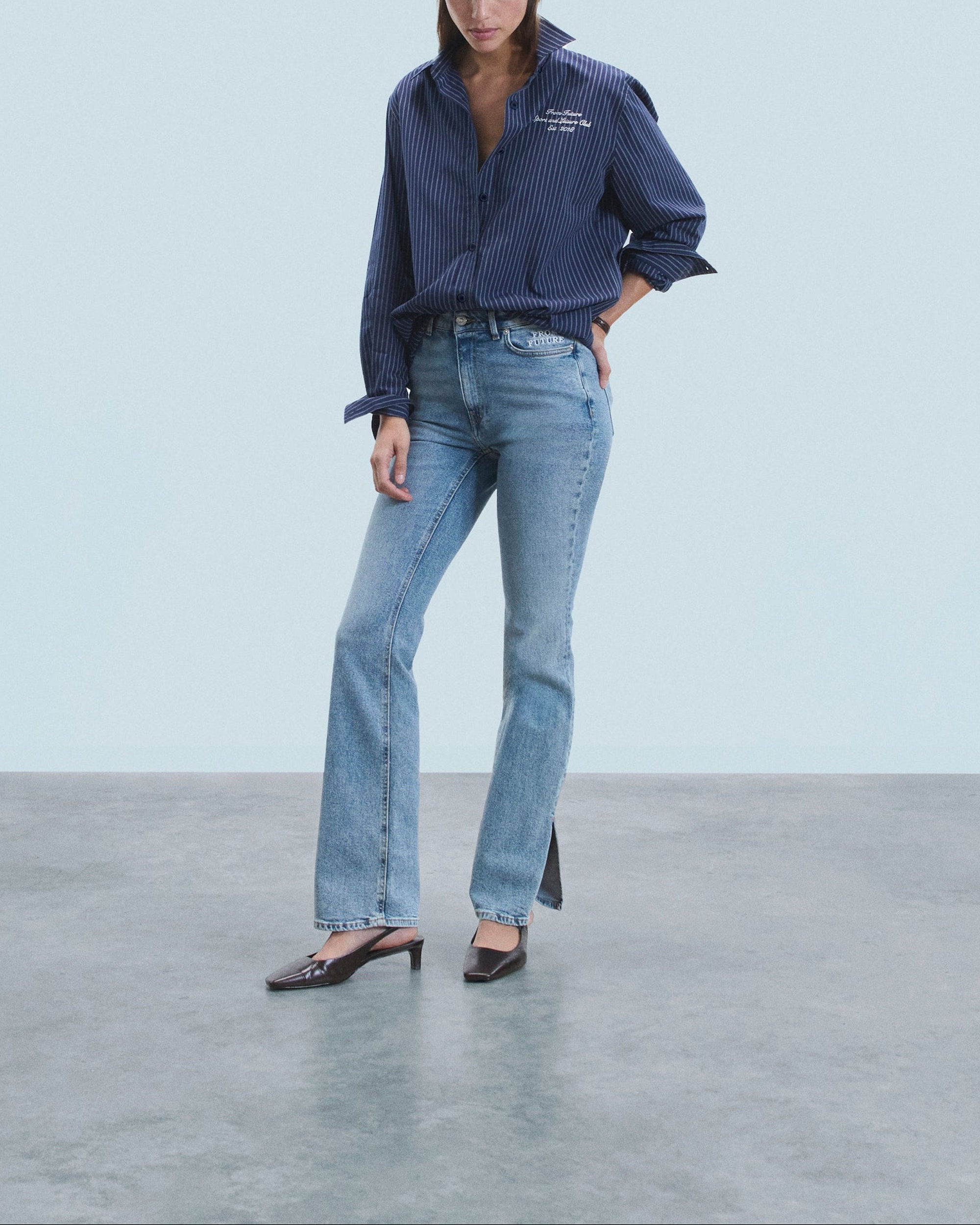 Pantalon bootcut Joe en denim - Bleu Clair