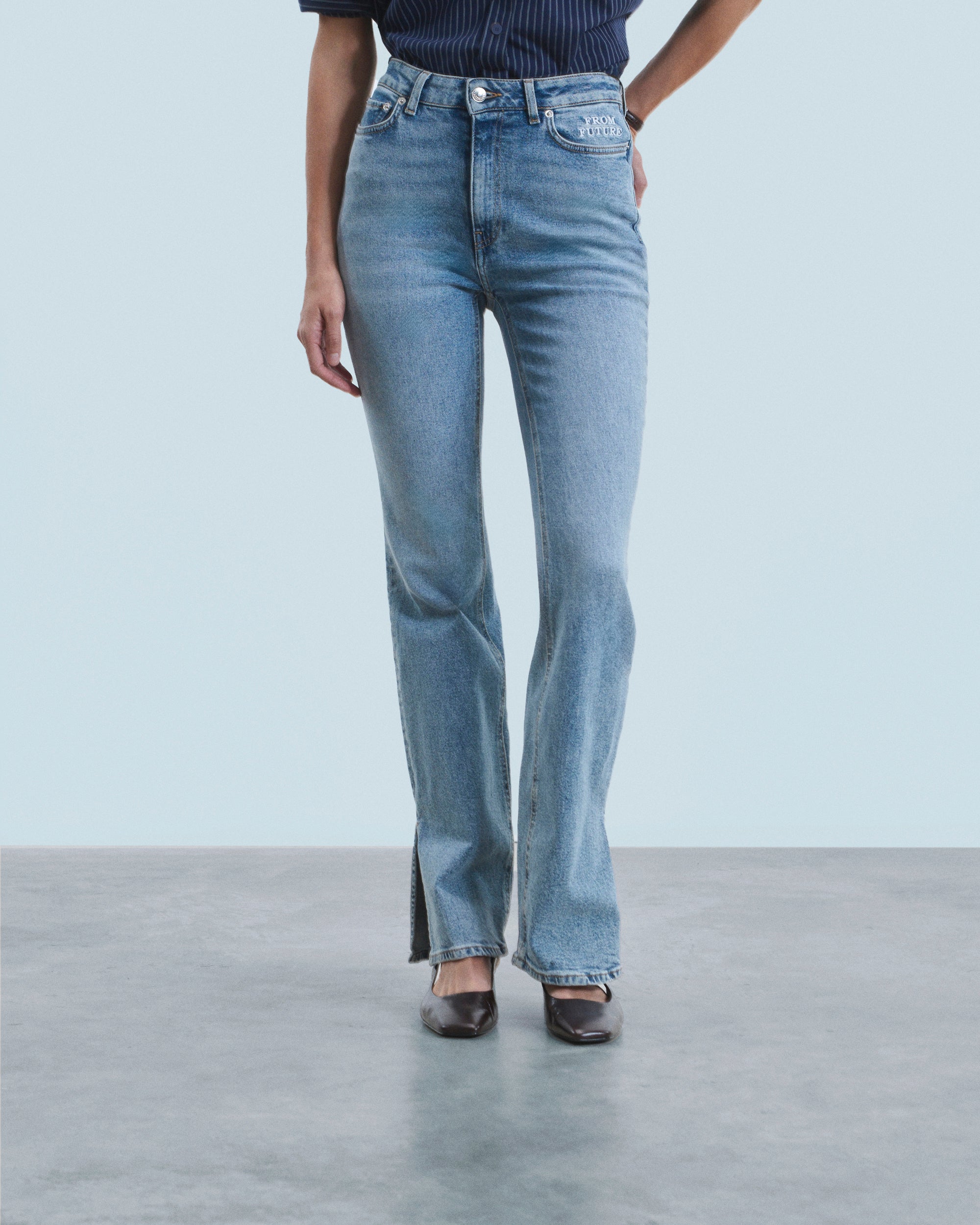 Pantalon bootcut Joe en denim - Bleu Clair