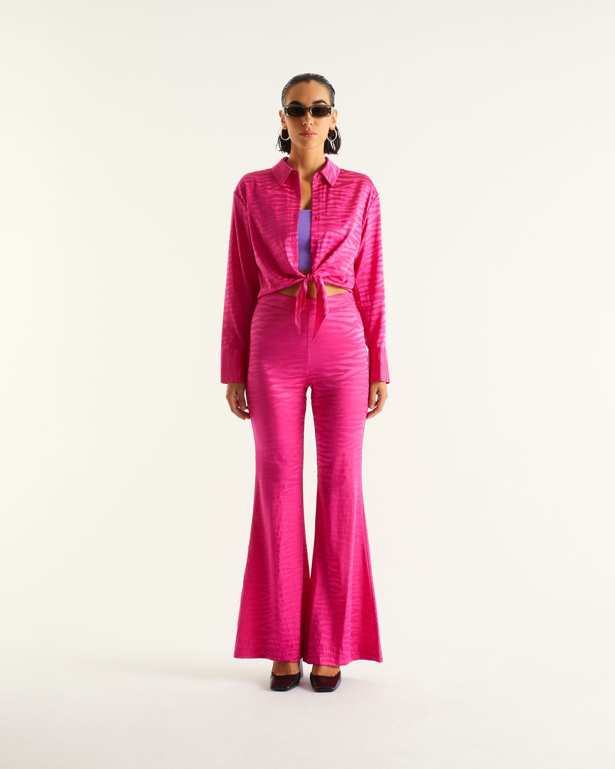 ROSE JACQUARD / DJV / QTY : 5 / Pantalon Milla - Rose Jacquard