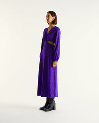 VIOLET JACQUARD / DJV / QTY : 2 / Robe Alma - Violet Jacquard