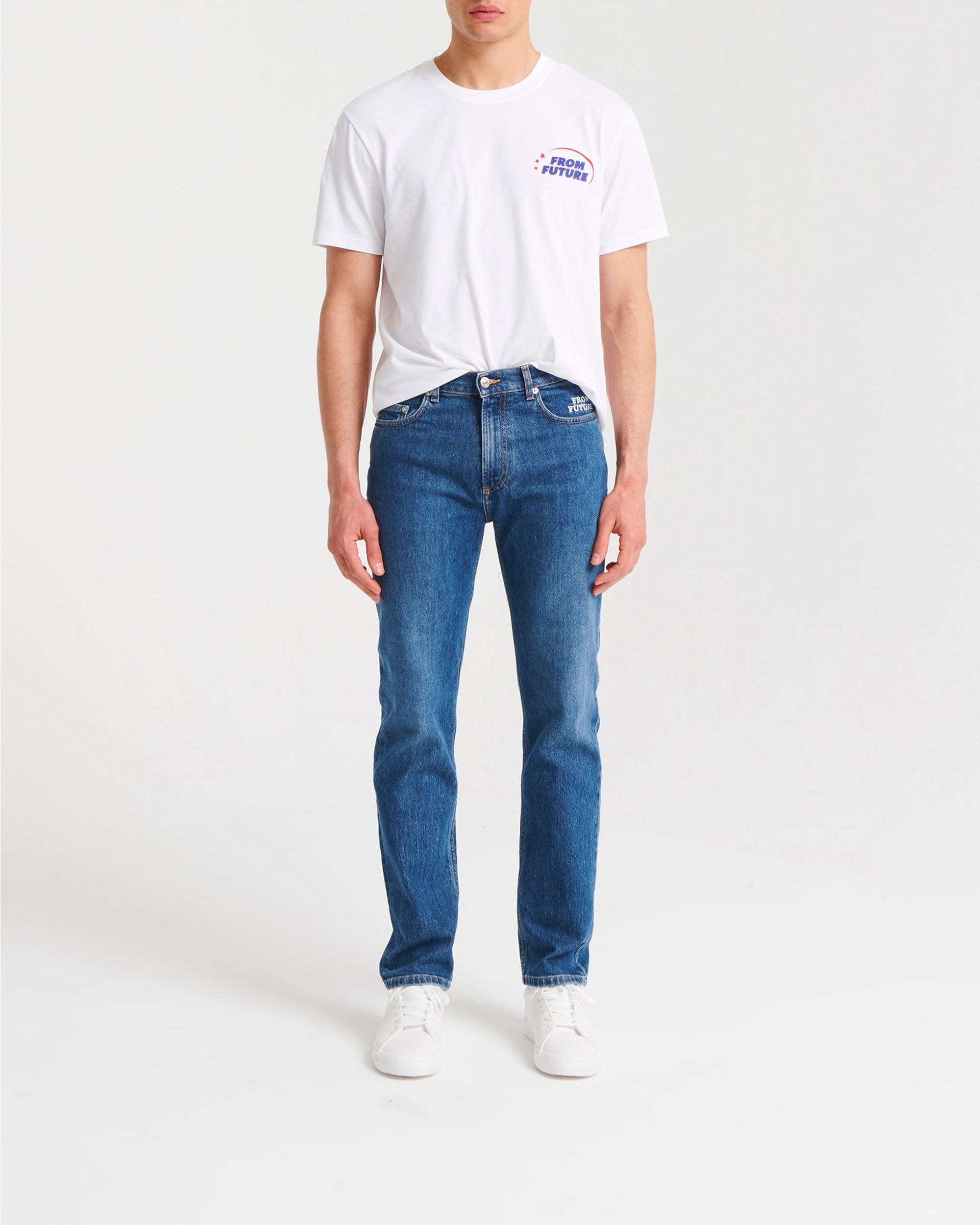 ZZ HORS LIGNE Joey Denim Straight Leg Trousers - Indigo Blue