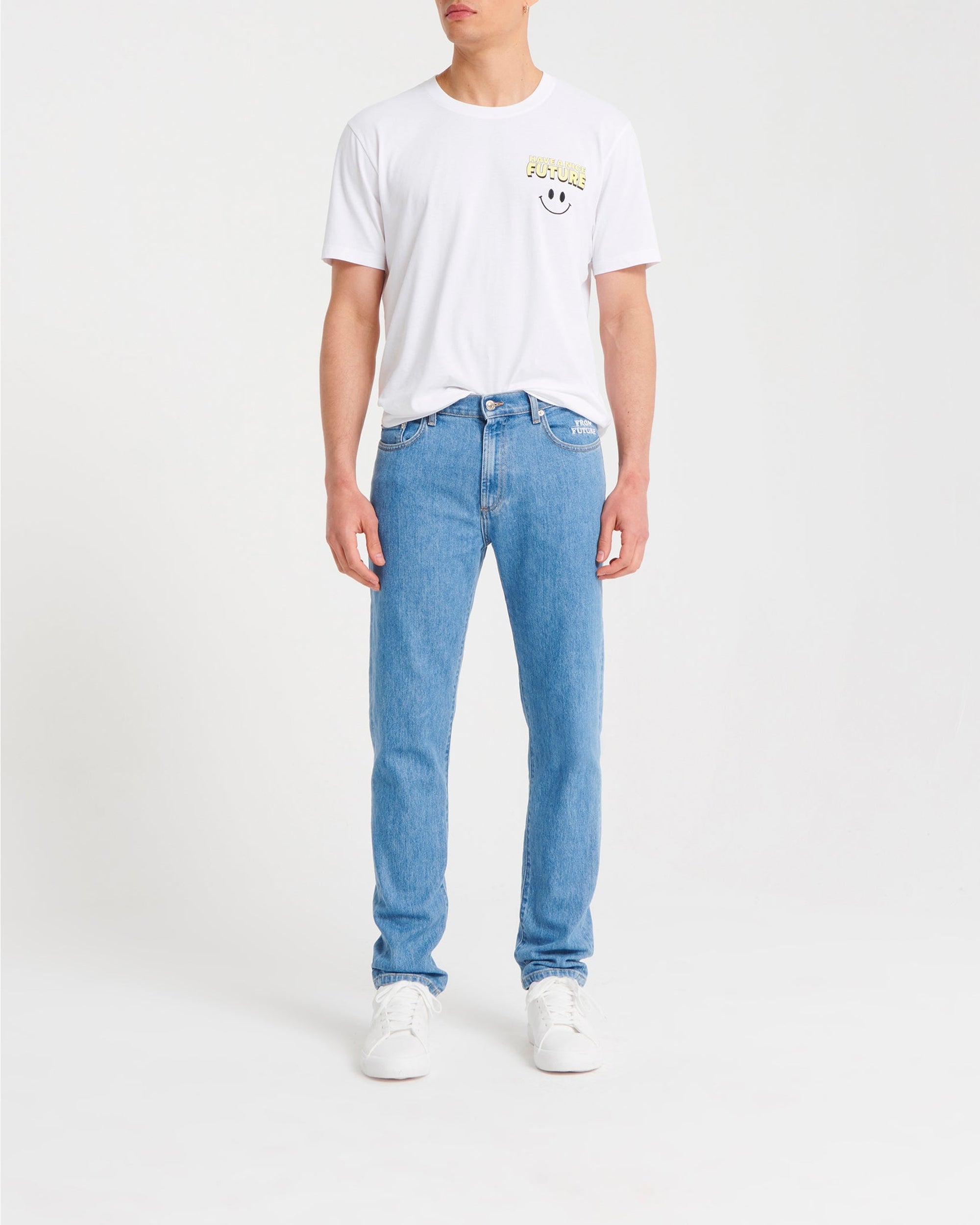 Pantalon slim fit Jacob en denim - Bleu Clair