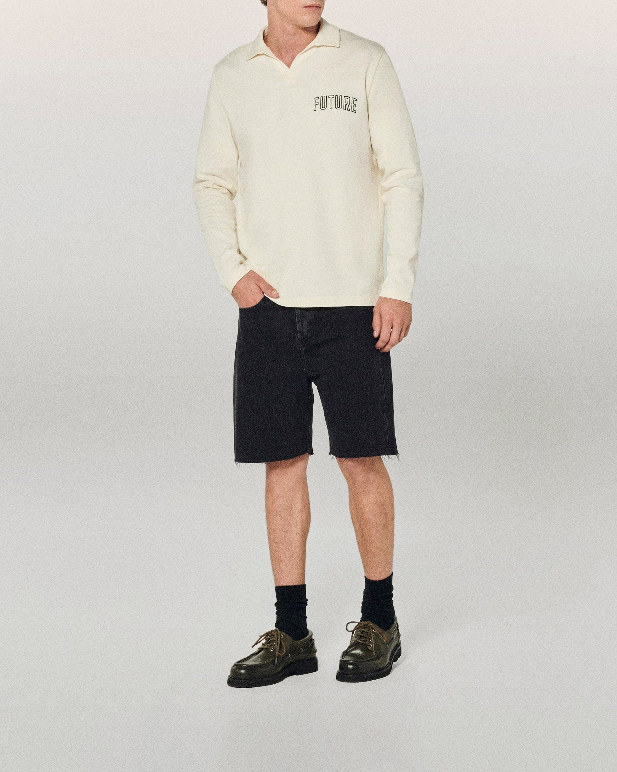 Short Jack en denim - Noir