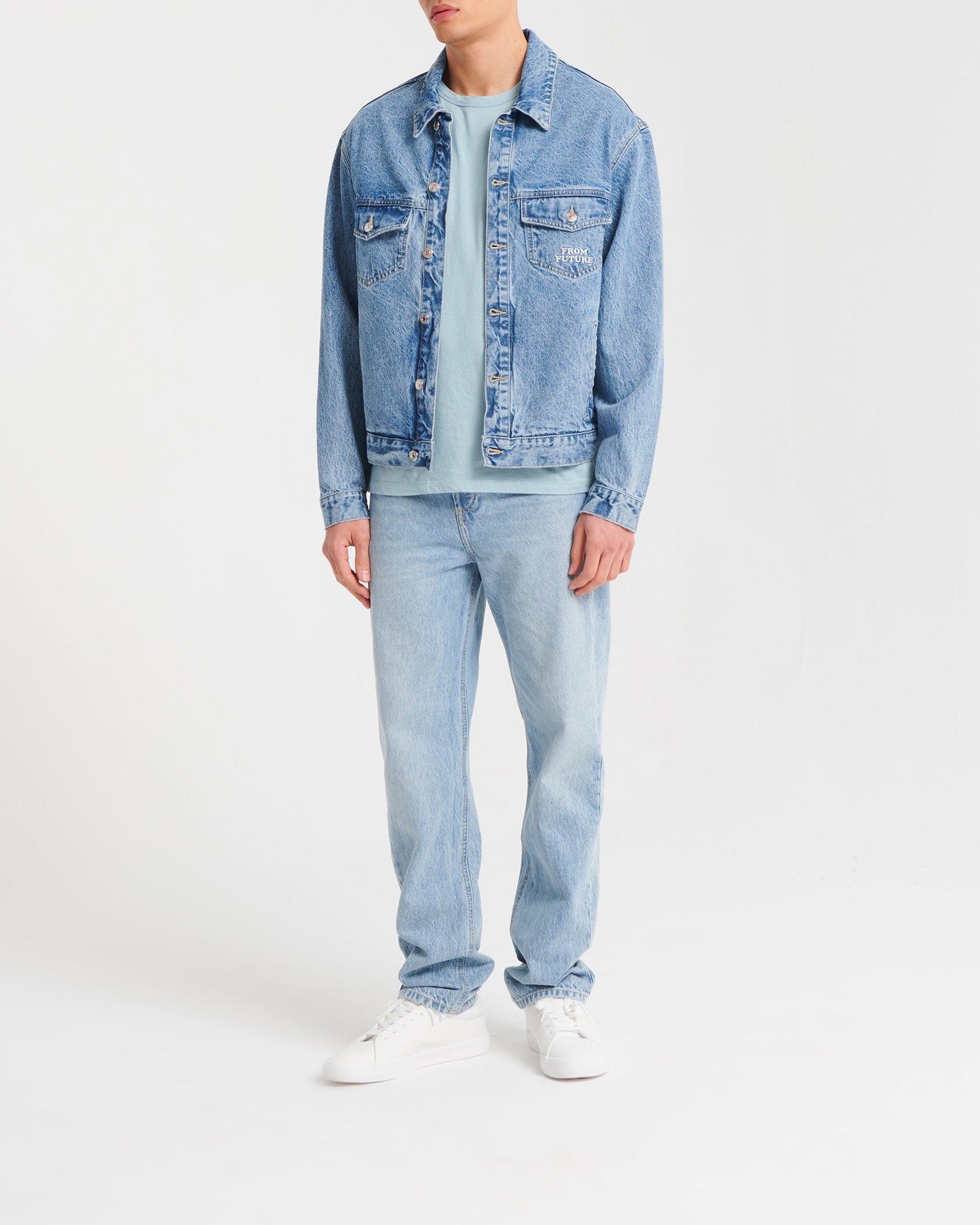 Veste From Future en denim - Light Blue