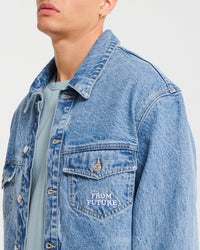 Veste From Future en denim - Light Blue