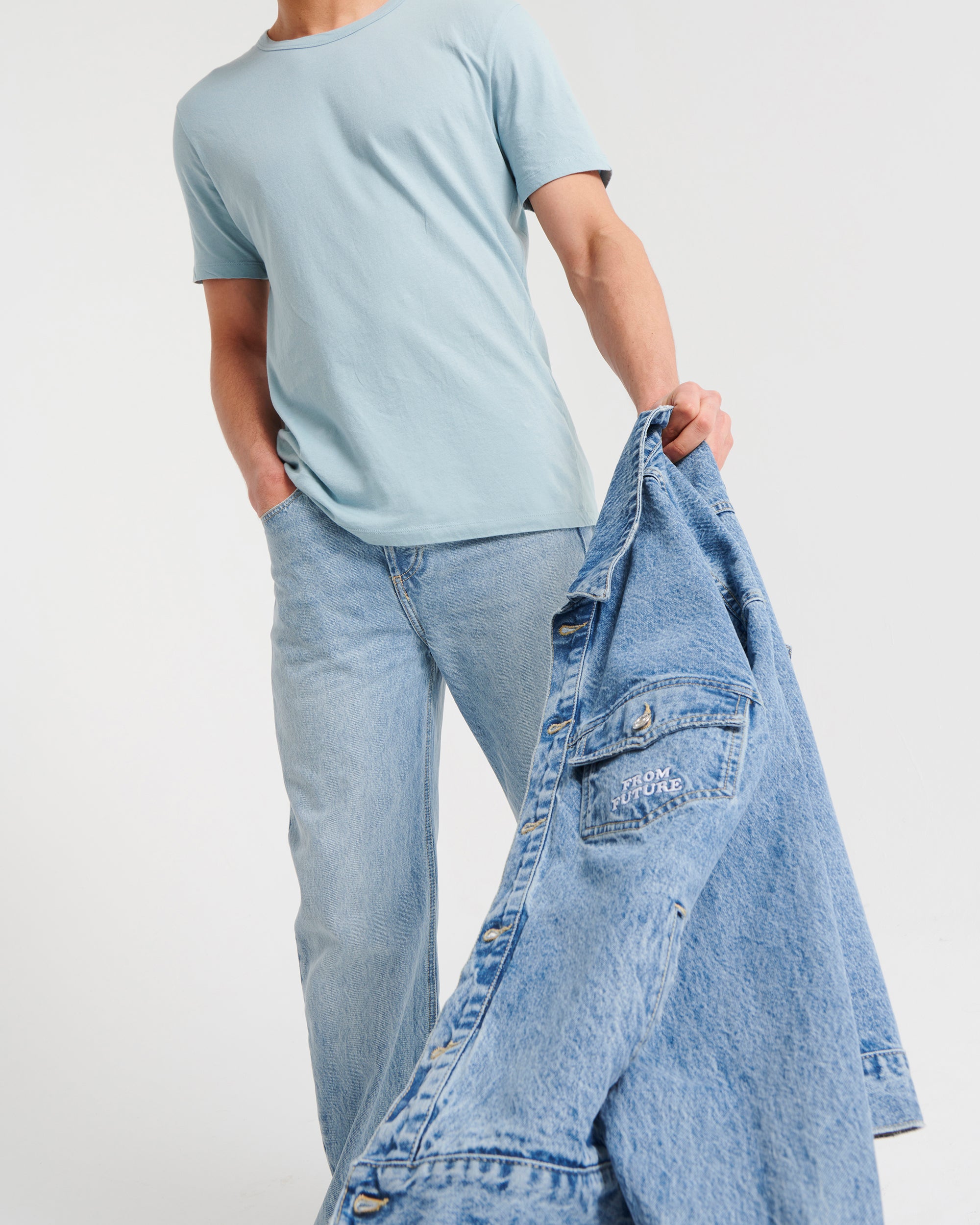 LIGHT BLUE / NEW / QTY : 1 / Veste Jean - Light Blue
