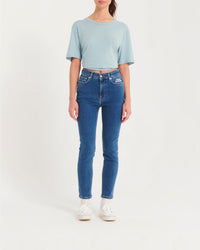 Pantalon slim fit Johnny en denim - Bleu Foncé