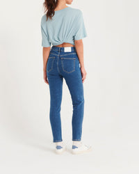 Pantalon slim fit Johnny en denim - Bleu Foncé