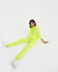 JAUNE FLUO / DJV / QTY : 2 / Pantalon Jogging Broderie FROM FUTURE - Jaune Fluo