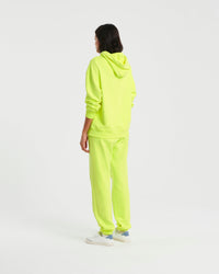 JAUNE FLUO / DJV / QTY : 2 / Pantalon Jogging Broderie FROM FUTURE - Jaune Fluo