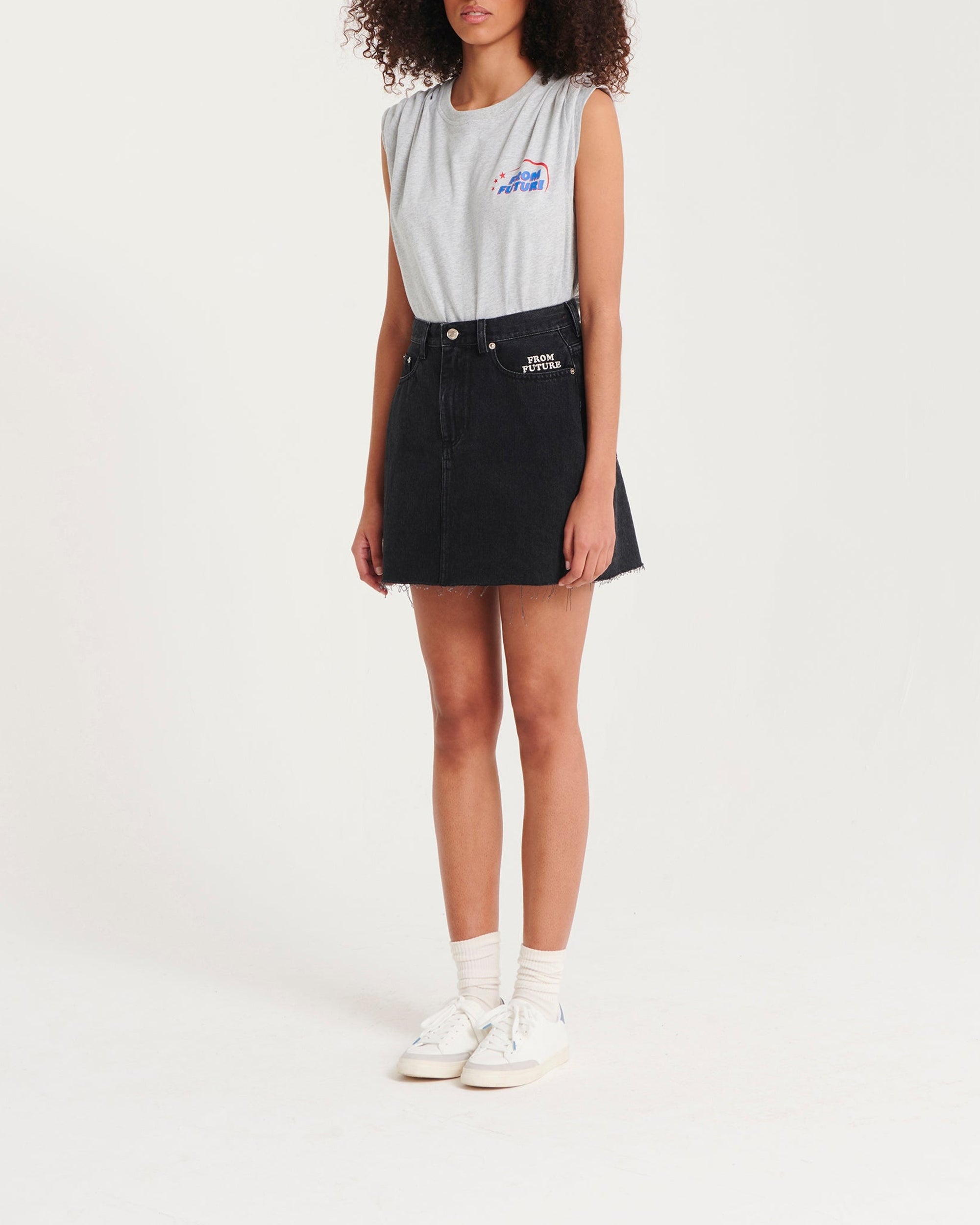 Jay trapeze mini skirt - Black