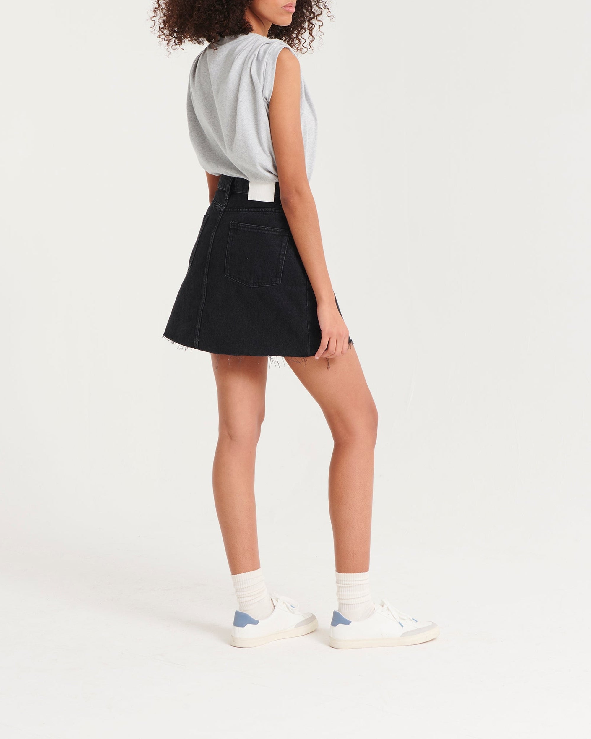Jay trapeze mini skirt - Black