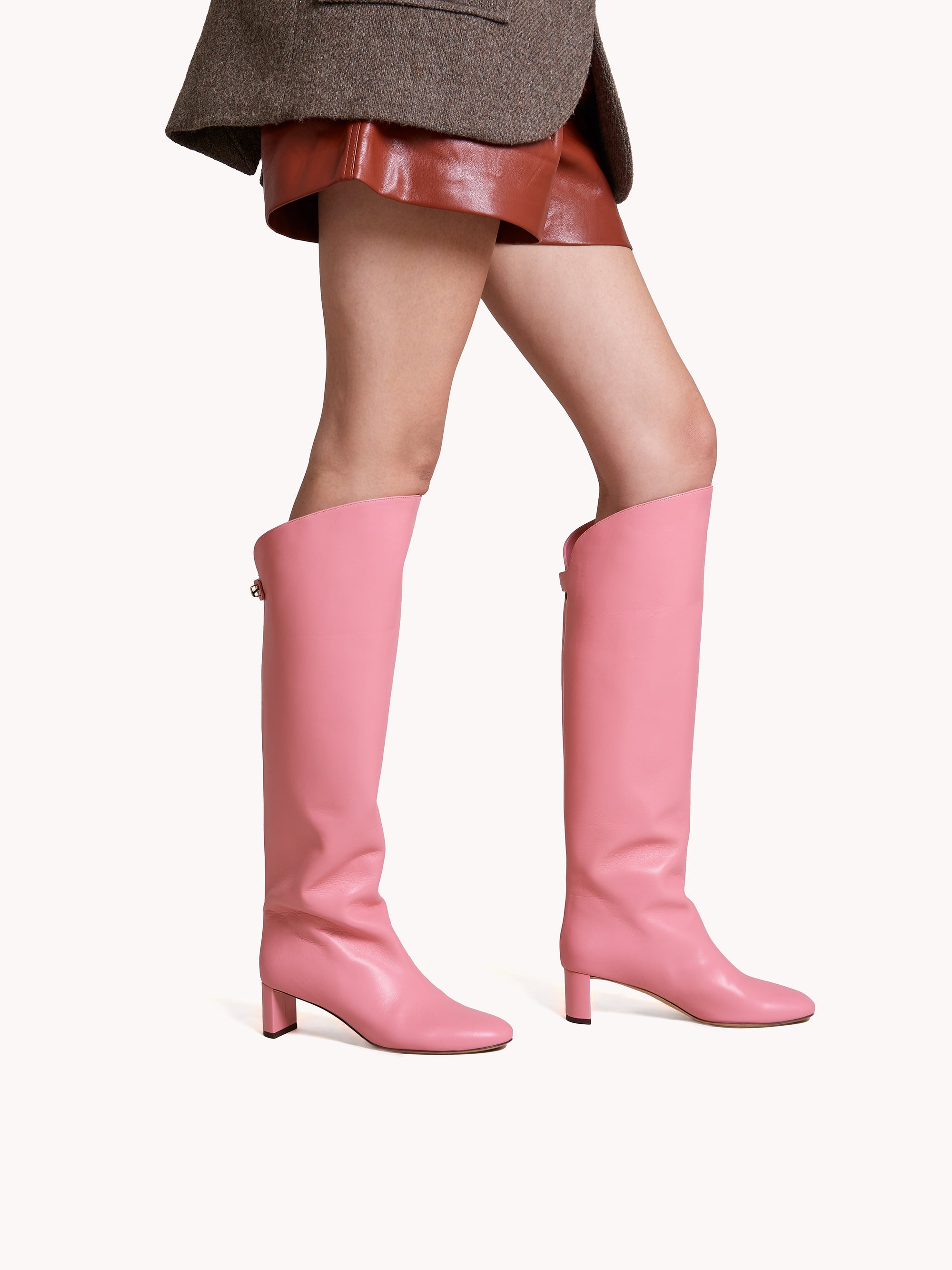 7qty NEW / Bottes Adry 50 en cuir Nappa - Pink