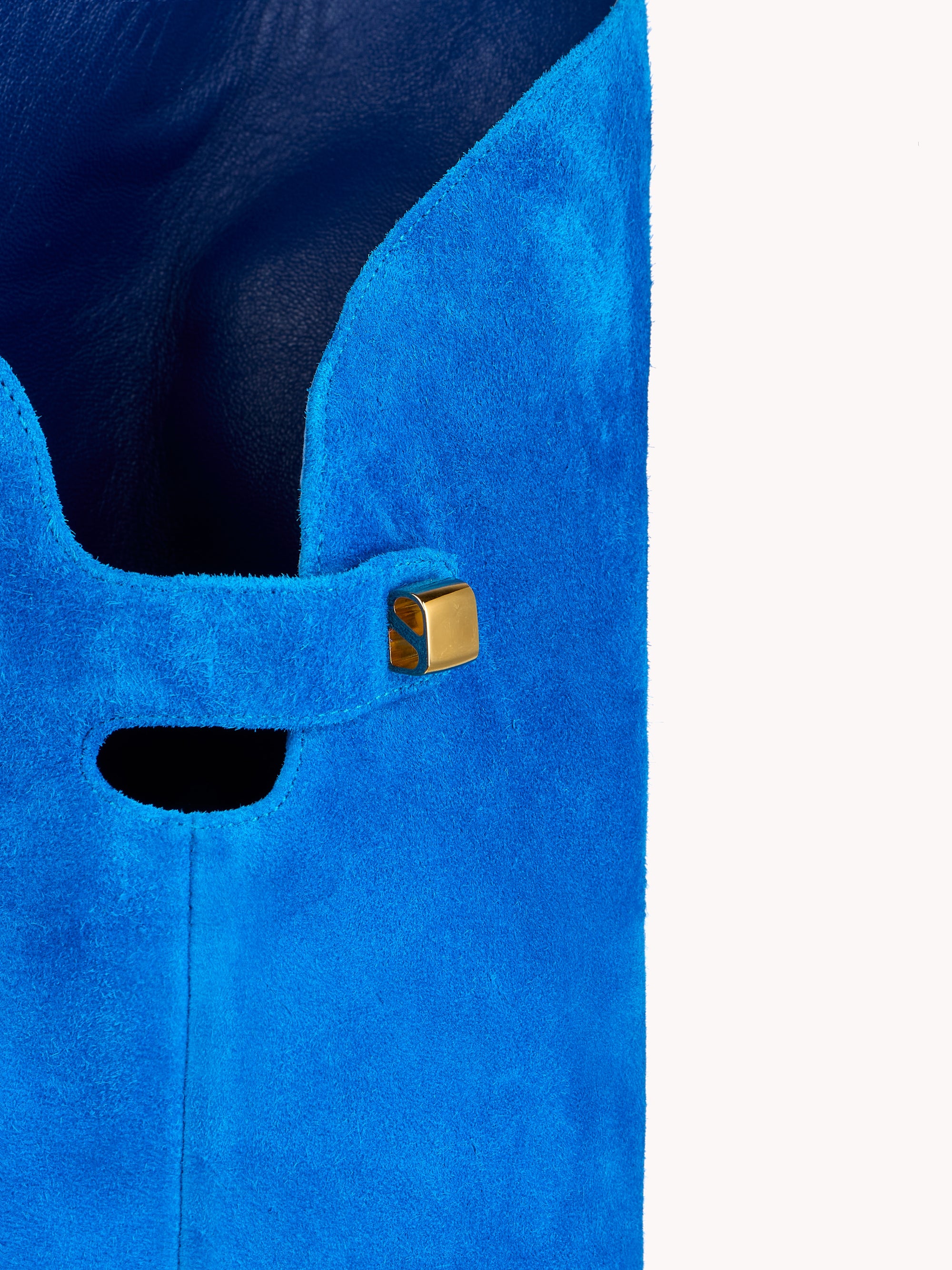 27qty NEW / Cuissardes Marylin 90 en cuir suédé - Blue