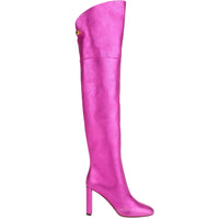 3qty NEW / Cuissardes Marylin 90 en cuir Nappa métallisé - Pink