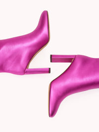 3qty NEW / Cuissardes Marylin 90 en cuir Nappa métallisé - Pink