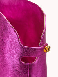 3qty NEW / Cuissardes Marylin 90 en cuir Nappa métallisé - Pink