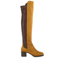 11qty NEW / Cuissardes Emily 50 en cuir suédé - Camel