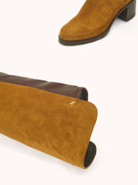 11qty NEW / Cuissardes Emily 50 en cuir suédé - Camel