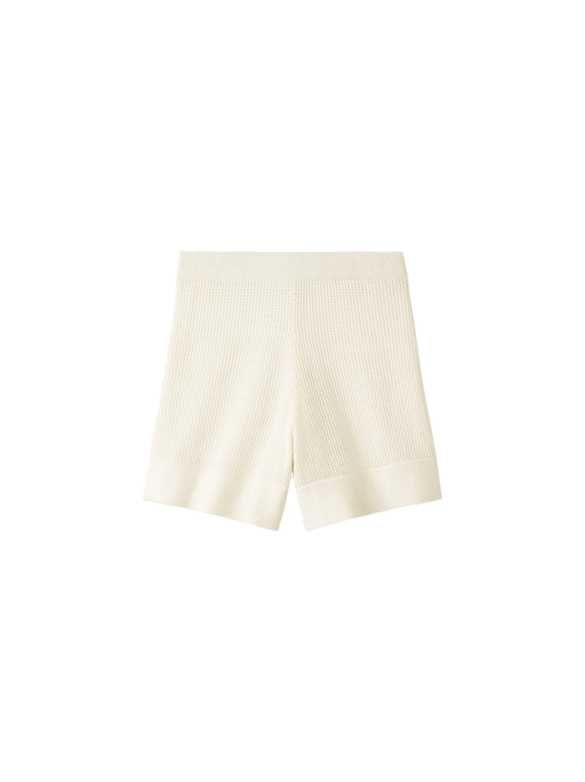 Crocheted cotton shorts - White