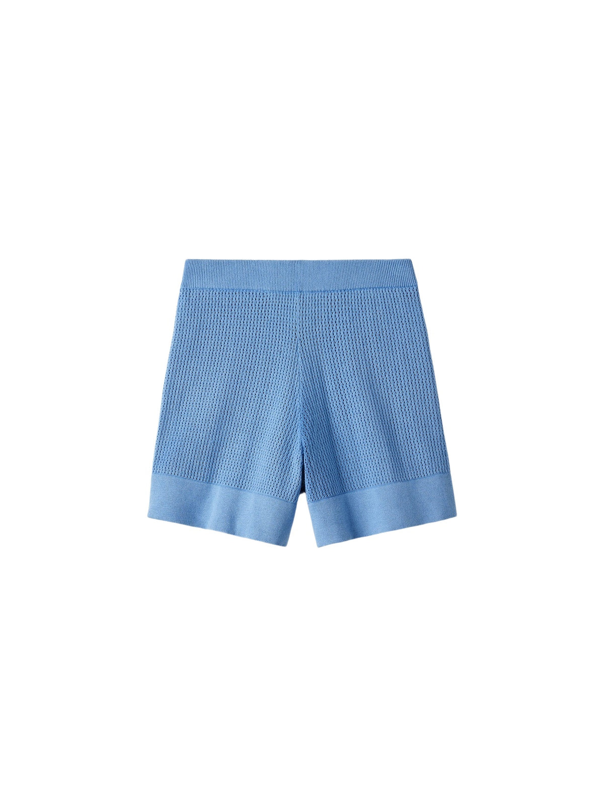 Short au crochet en coton - Bleu