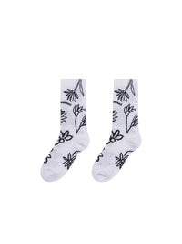 Chaussettes Giardino - Print Black & White Flowers