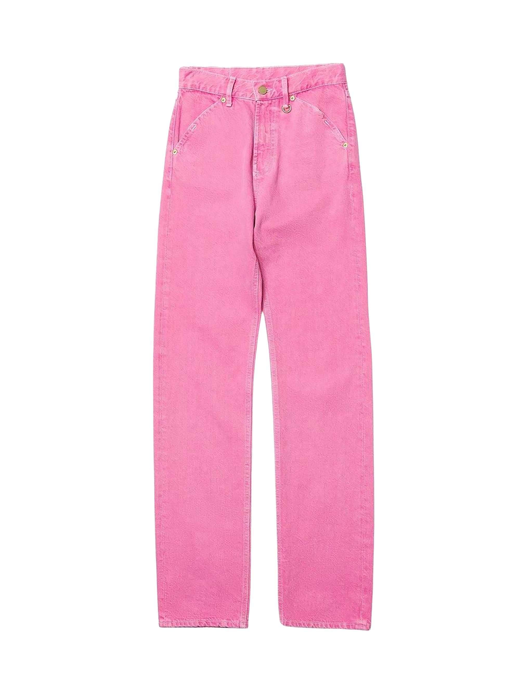 Pantalon De-Nimes Yelo en denim - Pink & White