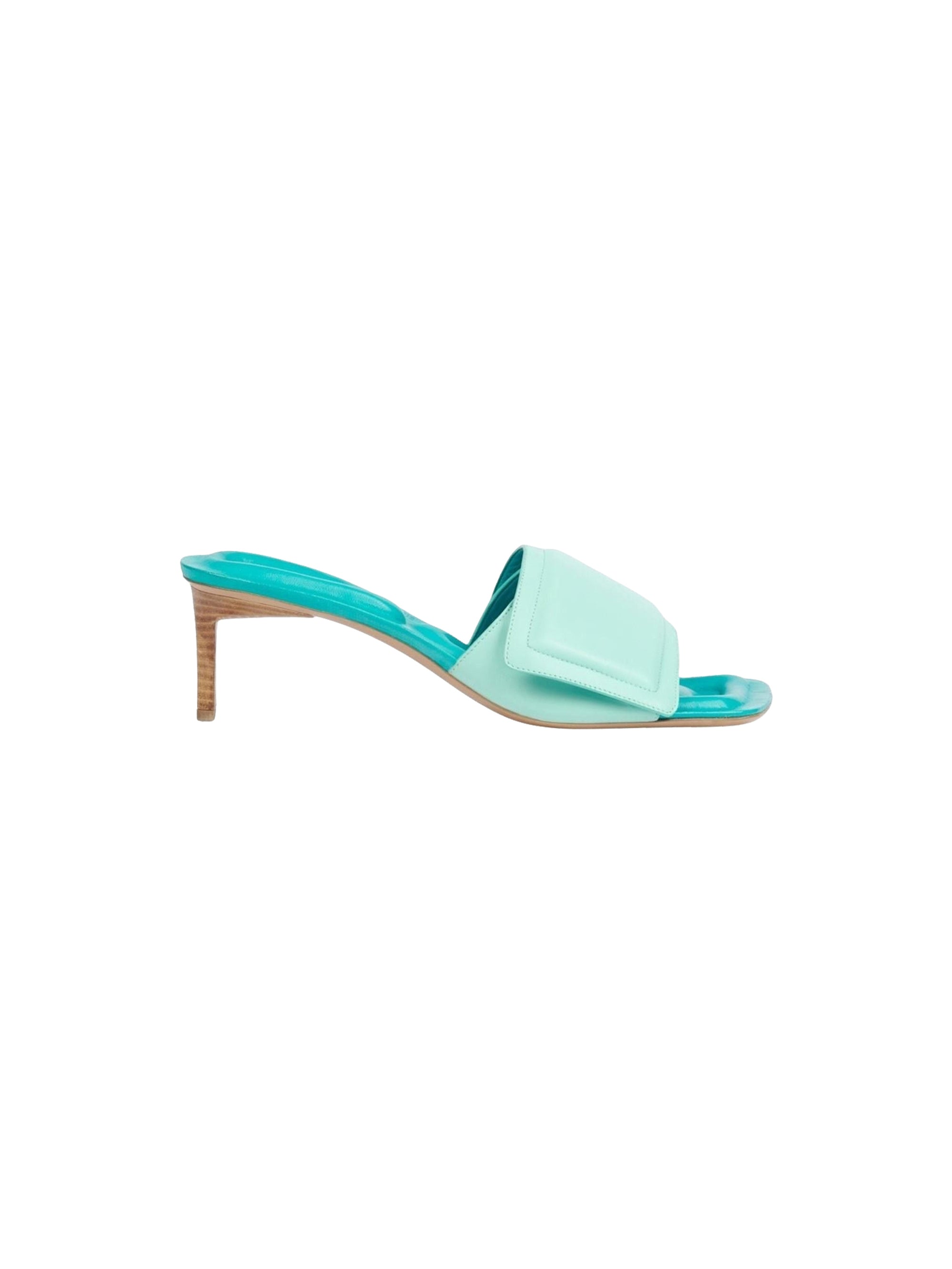 Mules Piscine en cuir - Light Turquoise